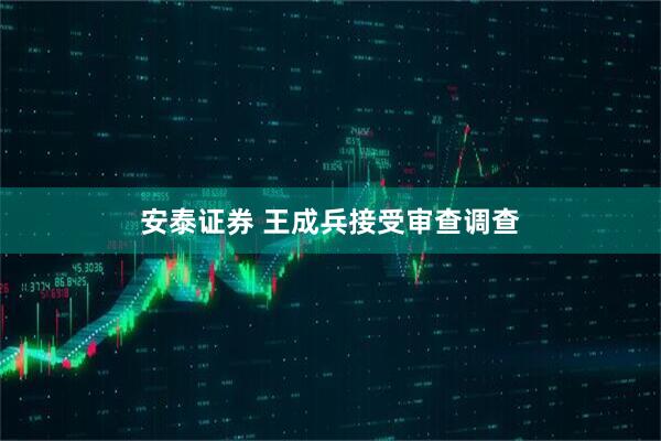 安泰证券 王成兵接受审查调查