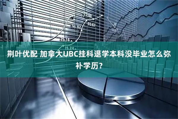 荆叶优配 加拿大UBC挂科退学本科没毕业怎么弥补学历?